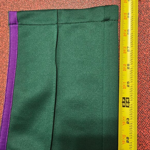 Ovadia & Sons Green Track Pants L Purple Double Side Stripe Athleisure Designer - Picture 8 of 11